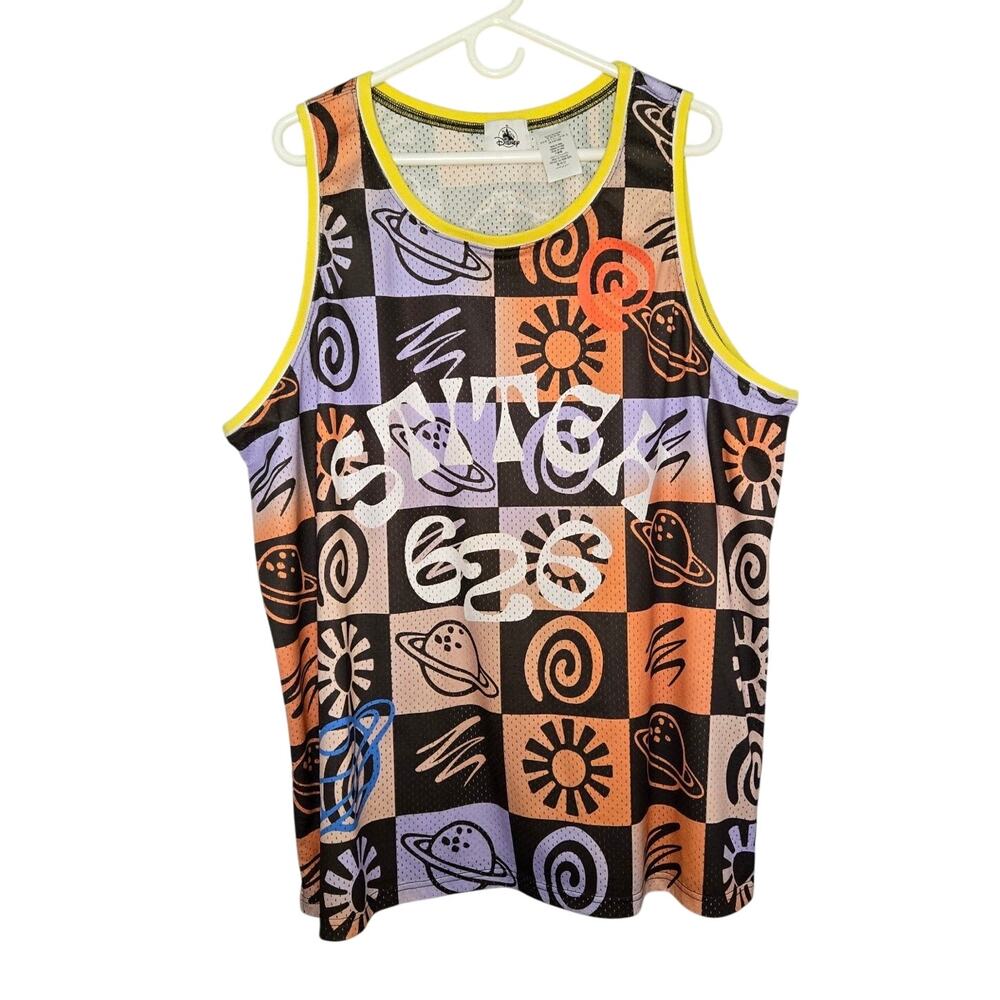 Disney Stitch 626 Men's XL Mesh Tank Top Graphic Sleeveless Multicolor Jersey1